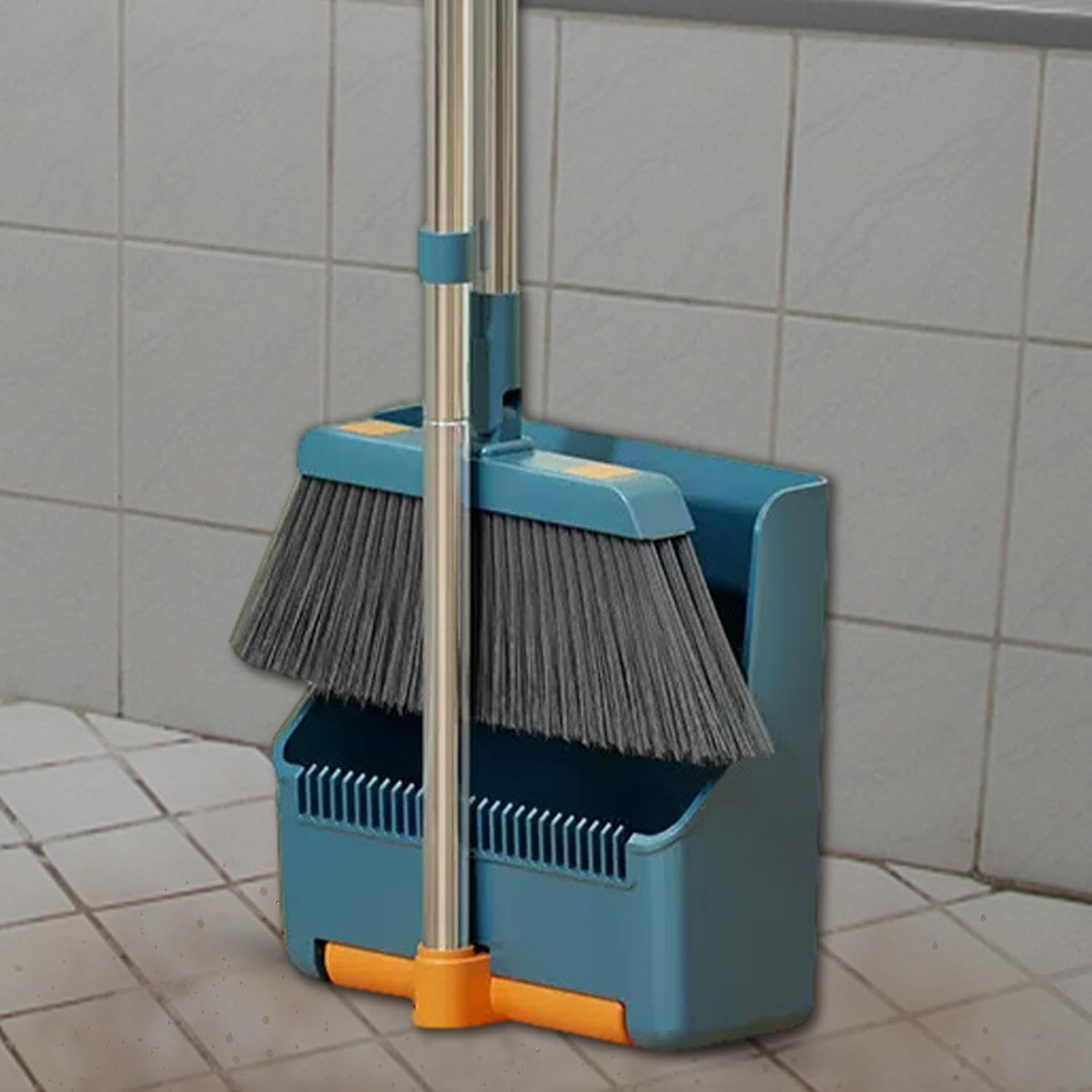 Grand ensemble de balai et de pelle à poussière – long manche avec tête de balai rotative à 180° – Clavira