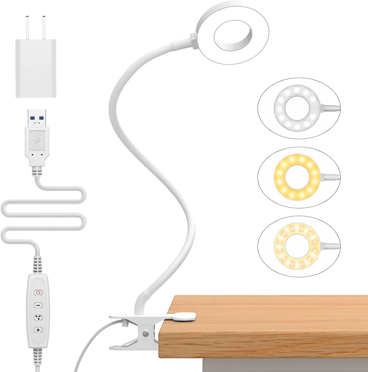 3 modes de couleur de la lampe de bureau LED avec bras flexible en forme de cygne – Selvara (1+1 GRATUIT)