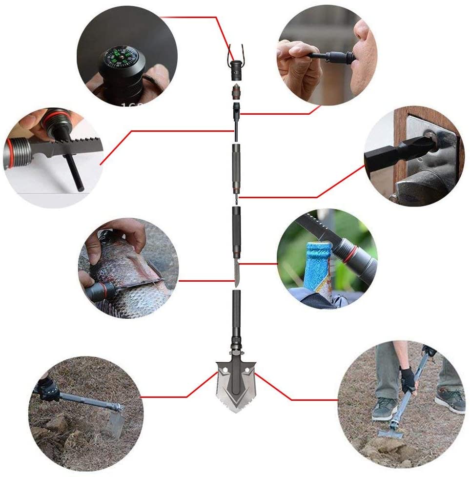 Pelle Multifonctionnelle Tout-en-Un – Pour des activités de plein air aventureuses