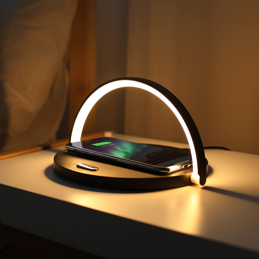 Lampe de Chargement Sans Fil - Éclairage Élégant et Charge en Un