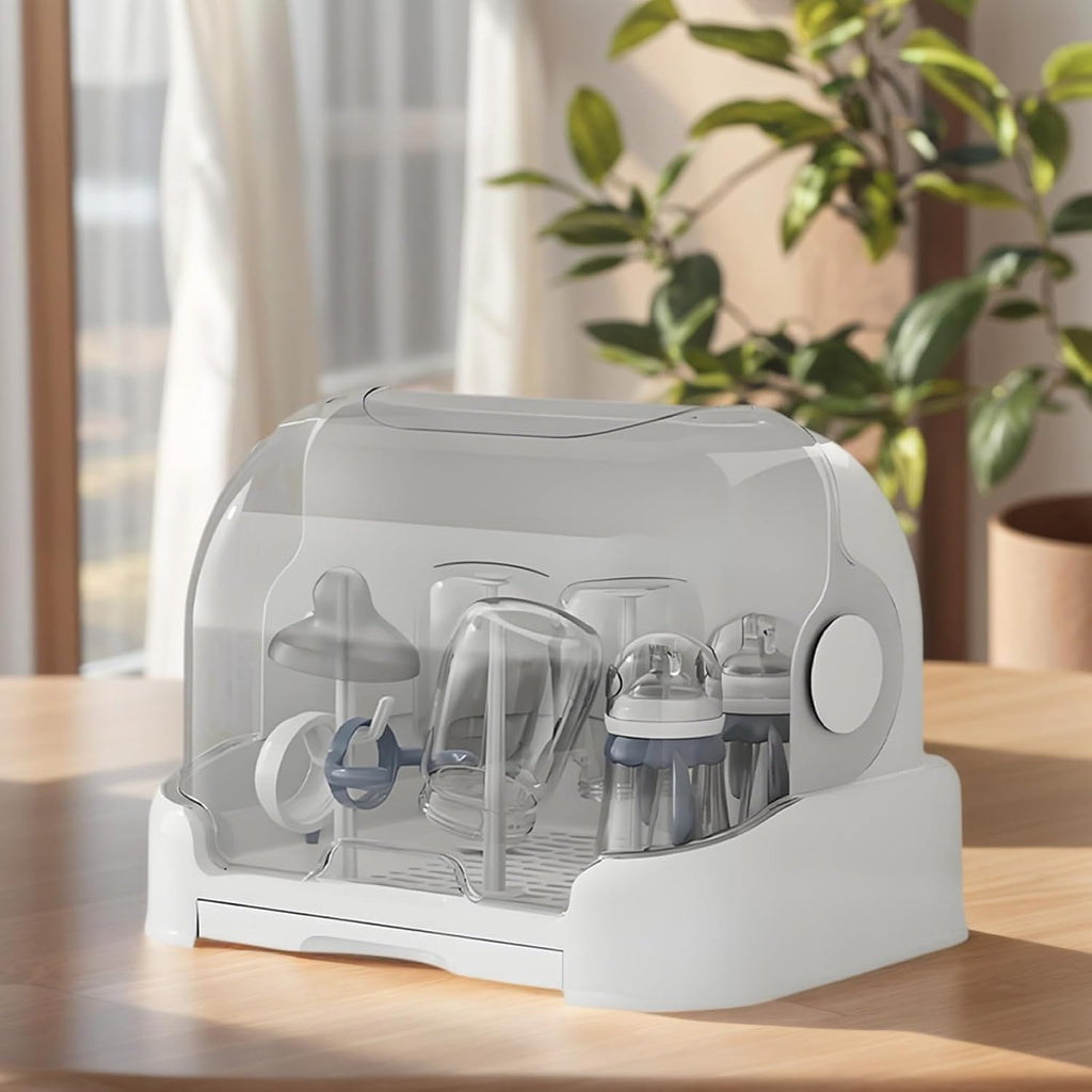 Sèche-biberons pour enfants et boîte de rangement avec couvercle – Orvian