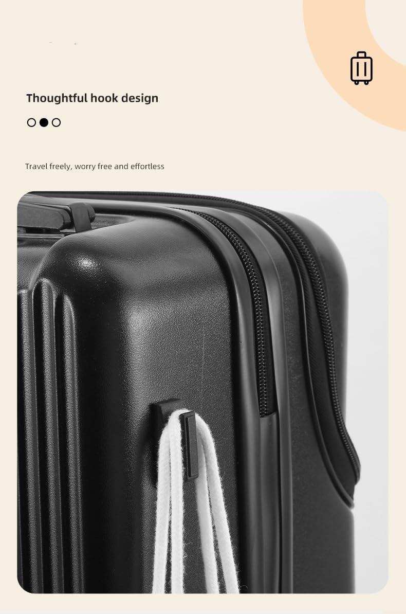 Valise rigide de cabine avec porte-gobelet, port USB et verrou TSA