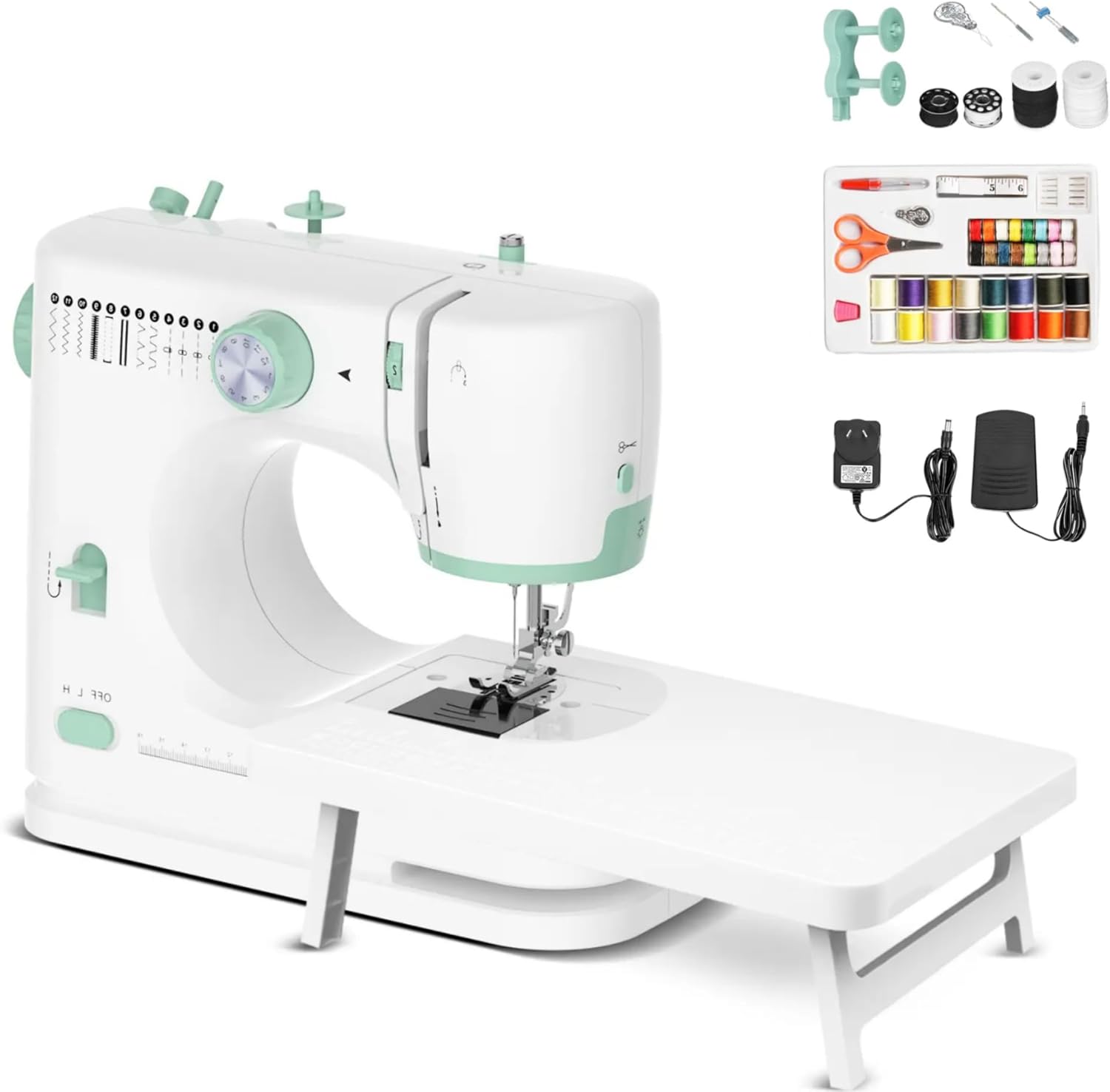 Machine à coudre portable avec 12 points et table de travail – StitchPro