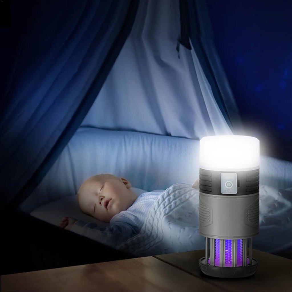 Lampe UV avec piège à mouches alimentée par énergie solaire – Zynora