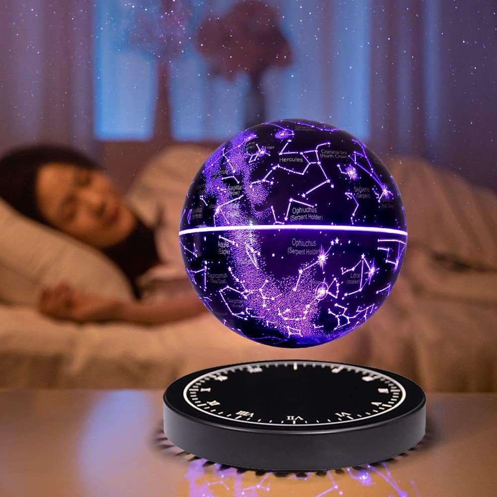 SkyOrbit™ | Lampe à constellation flottante rotative | Lévitation magnétique | Lumière d'ambiance