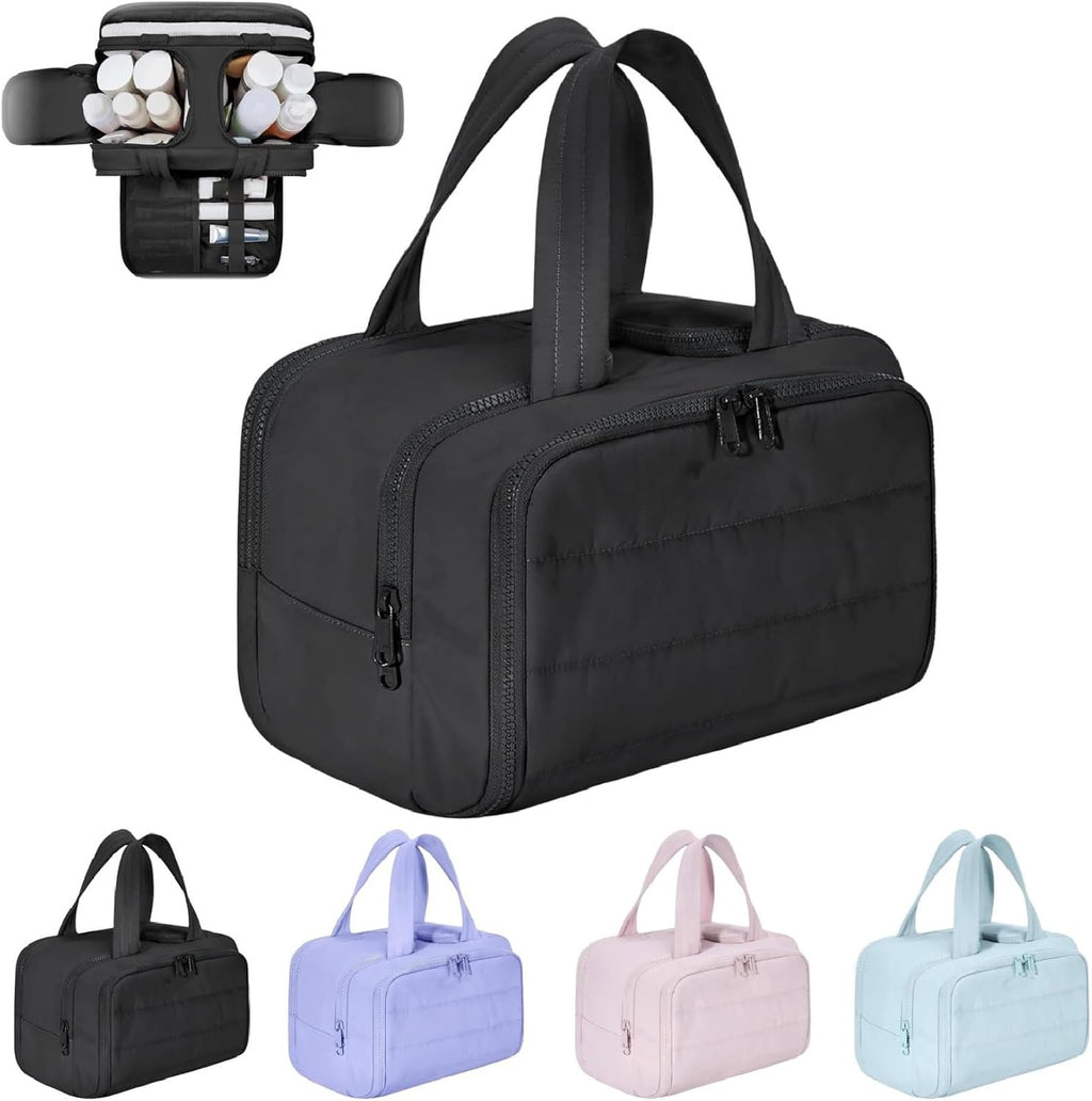 Trousse de maquillage de voyage – Grand sac imperméable pour cosmétiques et organisateur de maquillage (4-en-1) – Selvane