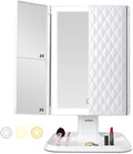 Miroir de Maquillage Lumière avec Éclairage LED – Grossissement Réglable et Espace de Rangement Élégant