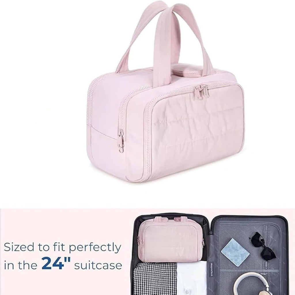 Trousse de maquillage de voyage – Grand sac imperméable pour cosmétiques et organisateur de maquillage (4-en-1) – Selvane