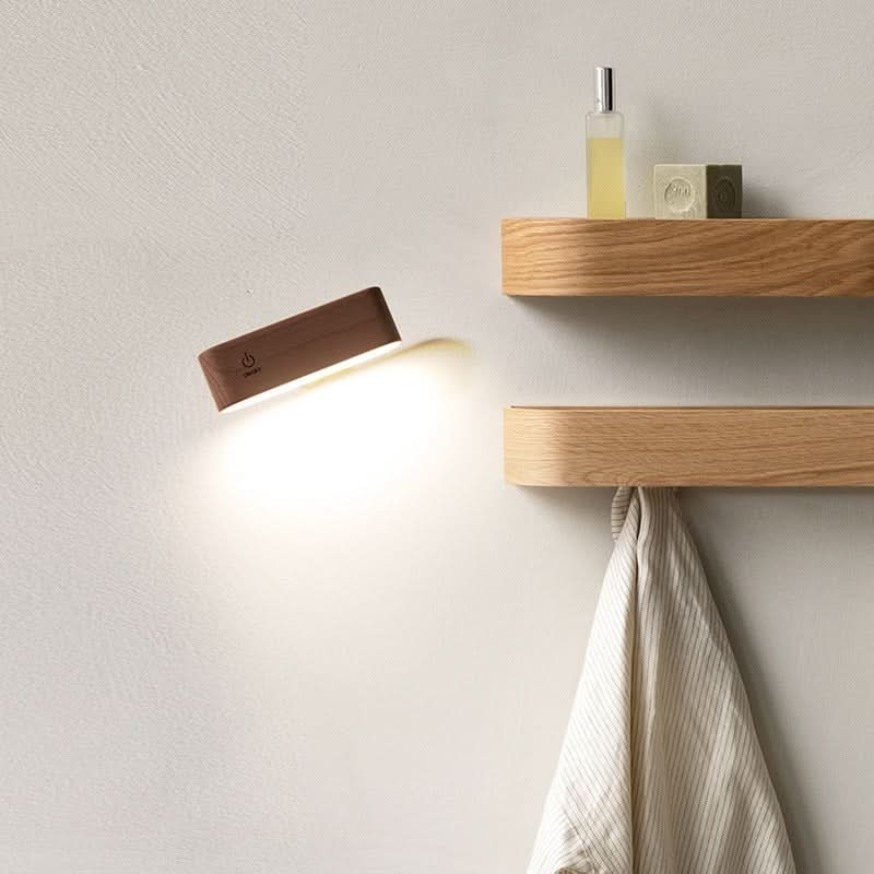 Lampe de bureau en bois massif avec chargement magnétique