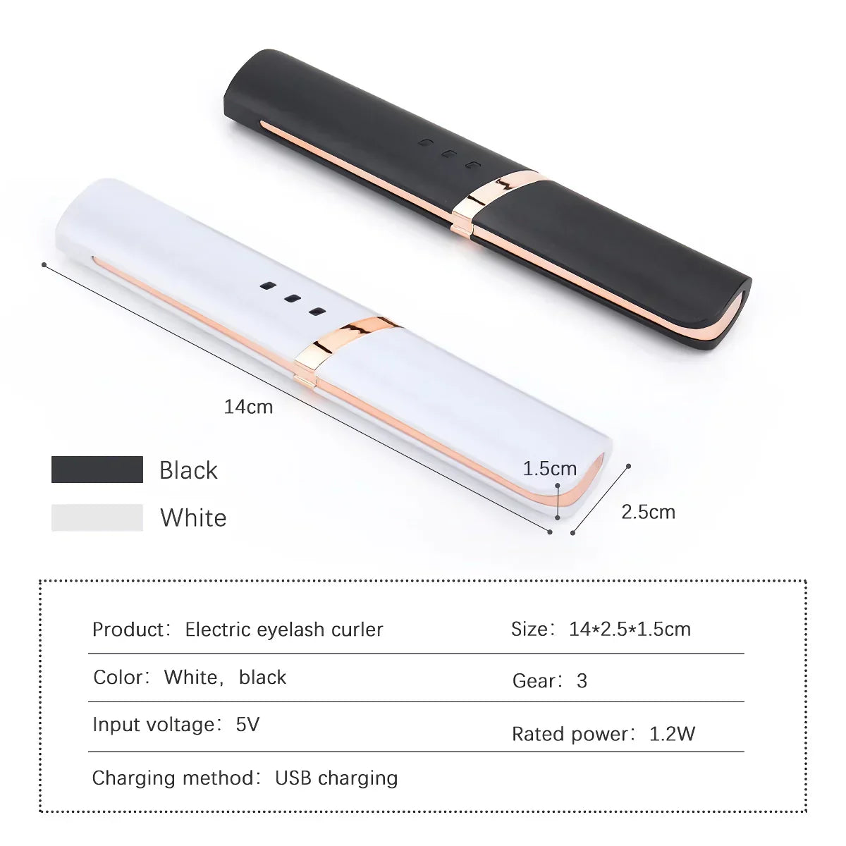 LuxeLash Pro™ | Recourbe-cils USB rechargeable à chauffage rapide