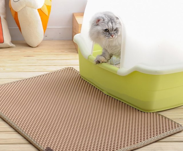 Tapis de litière pour chat à double couche