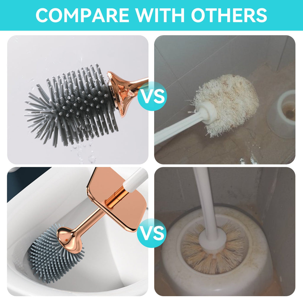 BATHORIA - Brosse de Nettoyage de Salle de Bain Moderne avec Support Durable