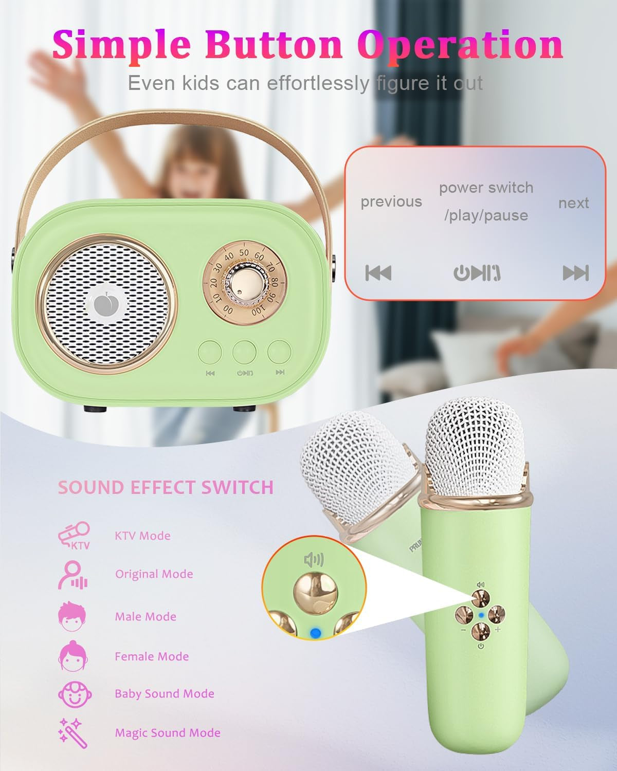 Ensemble de Karaoké Portable VivaMic pour Enfants