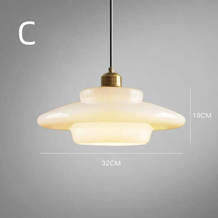 Suspension Moderne en Verre Blanc