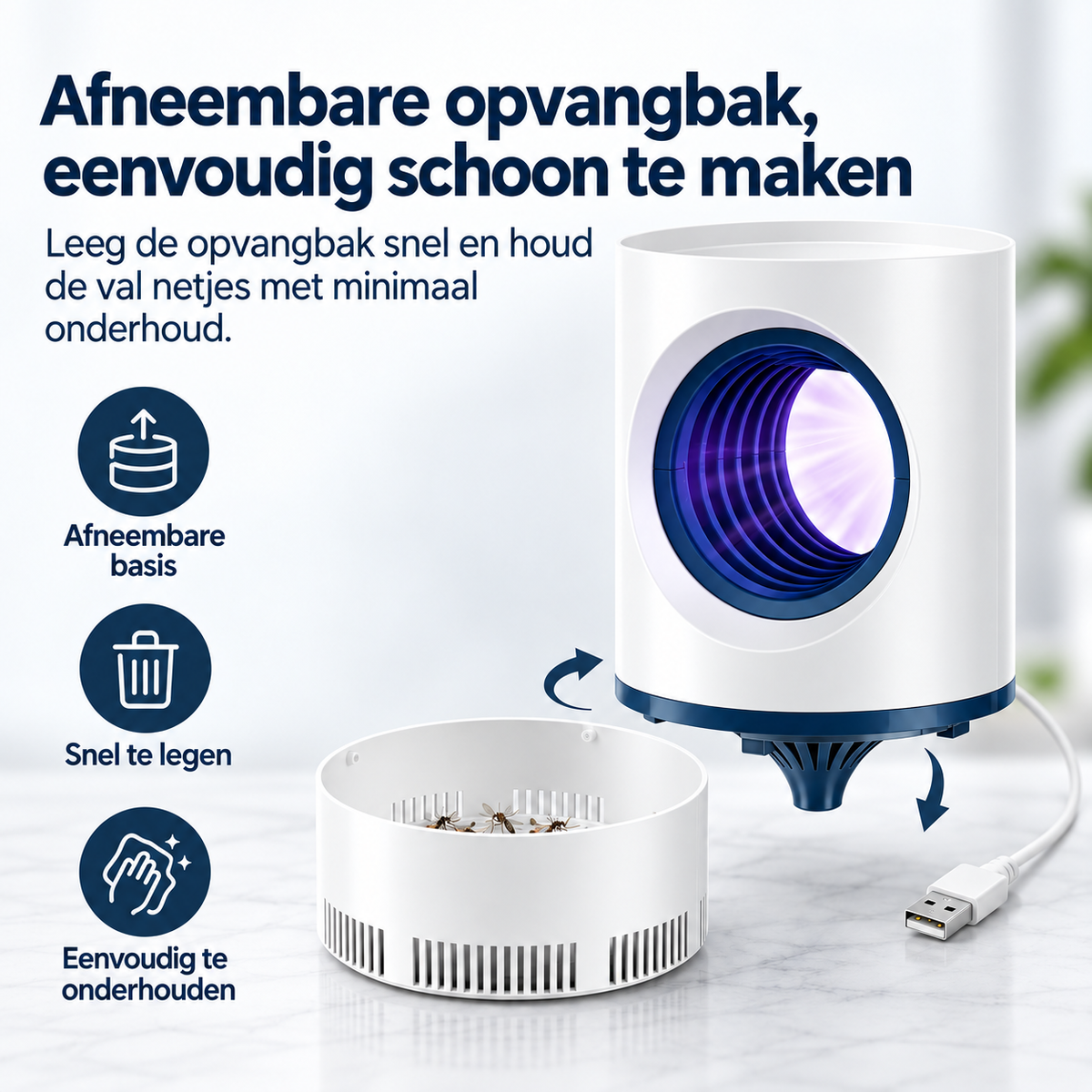 Piège à moustiques LED bionique avec puissance d'aspiration élevée