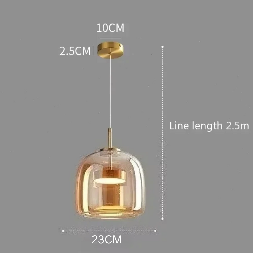 Lustre en Verre Nordic - Lumières Suspendues de Cuisine Ajustables