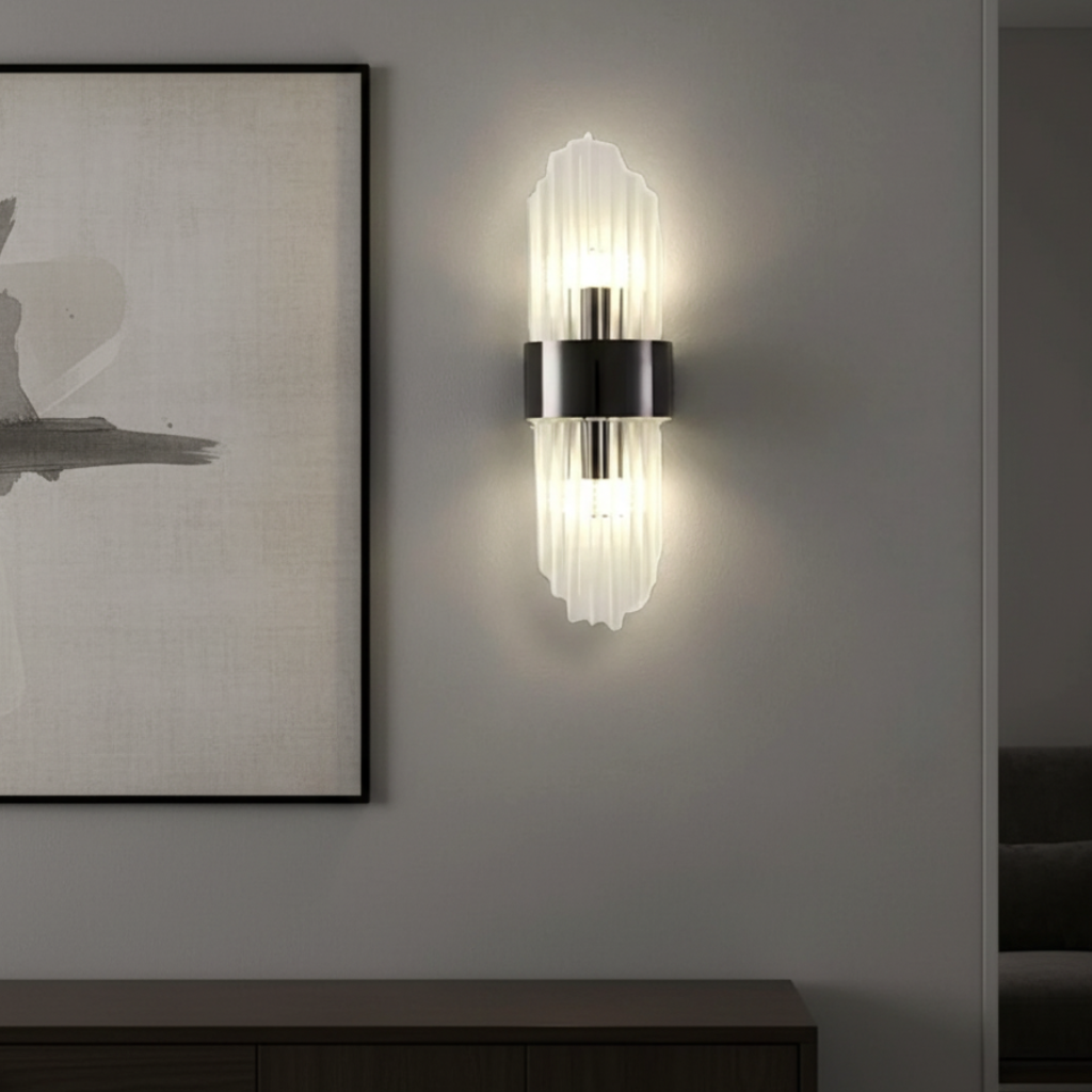 Applique Murale en Cristal Élégante - Lampes Murales LED Ajustables pour Espaces Modernes