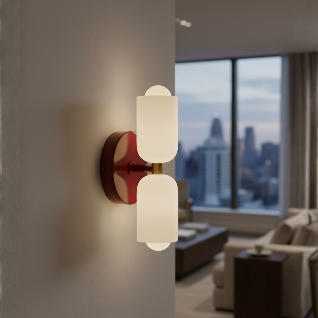 Applique Murale Double Crème - Lumières Murales Modernes pour Espaces Élégants