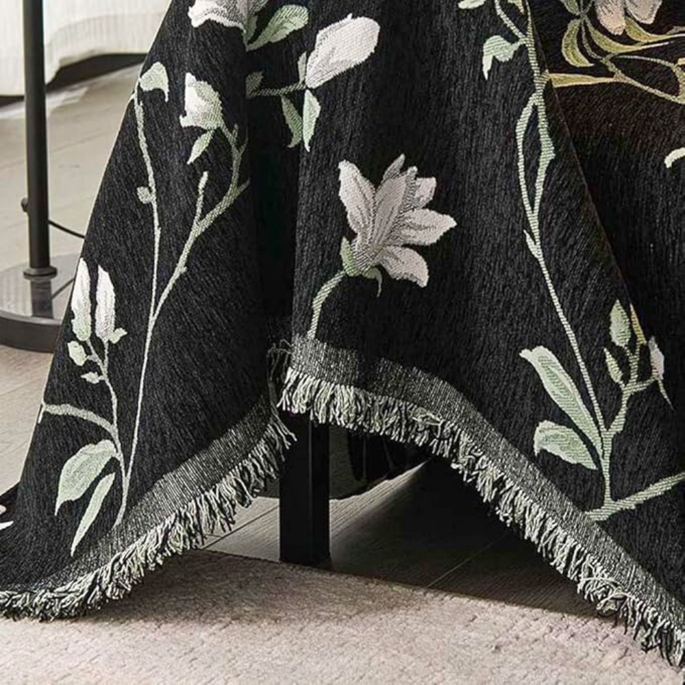 Housse de Canapé Chenille Florale Vintage