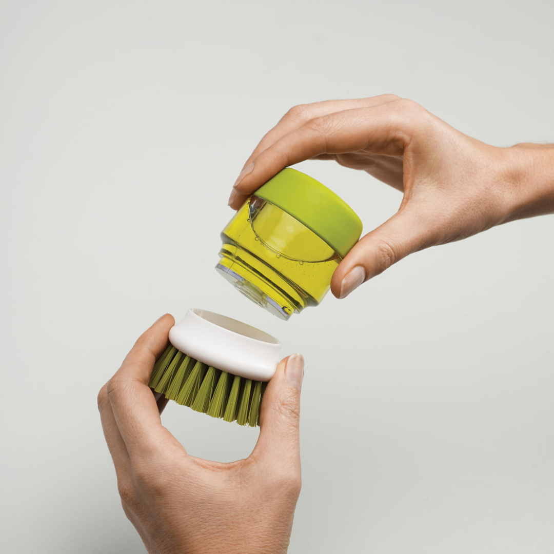 PanScrub - Brosse à vaisselle avec distributeur de liquide vaisselle