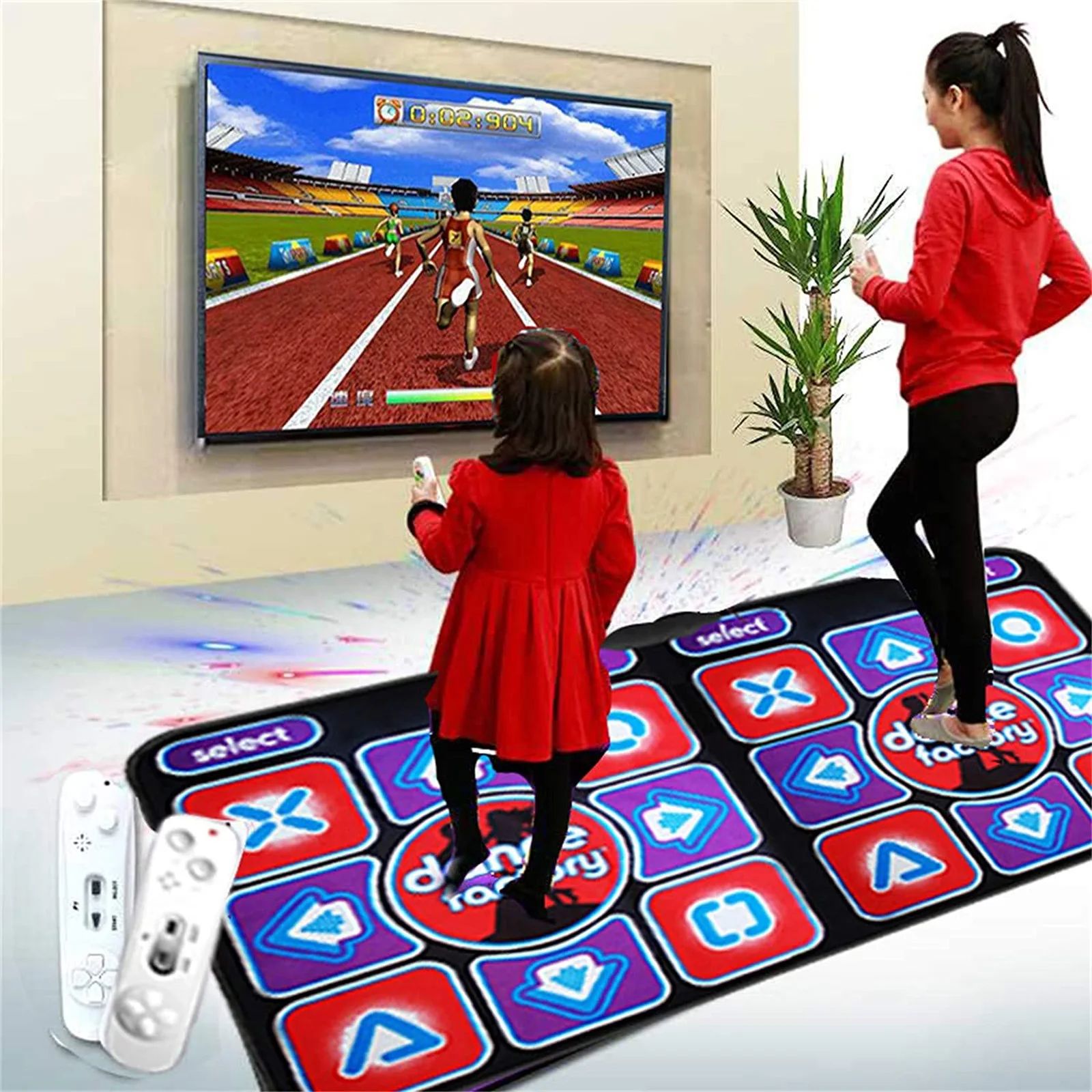 Tapis de Danse Double avec Télécommande - RhythmFlex