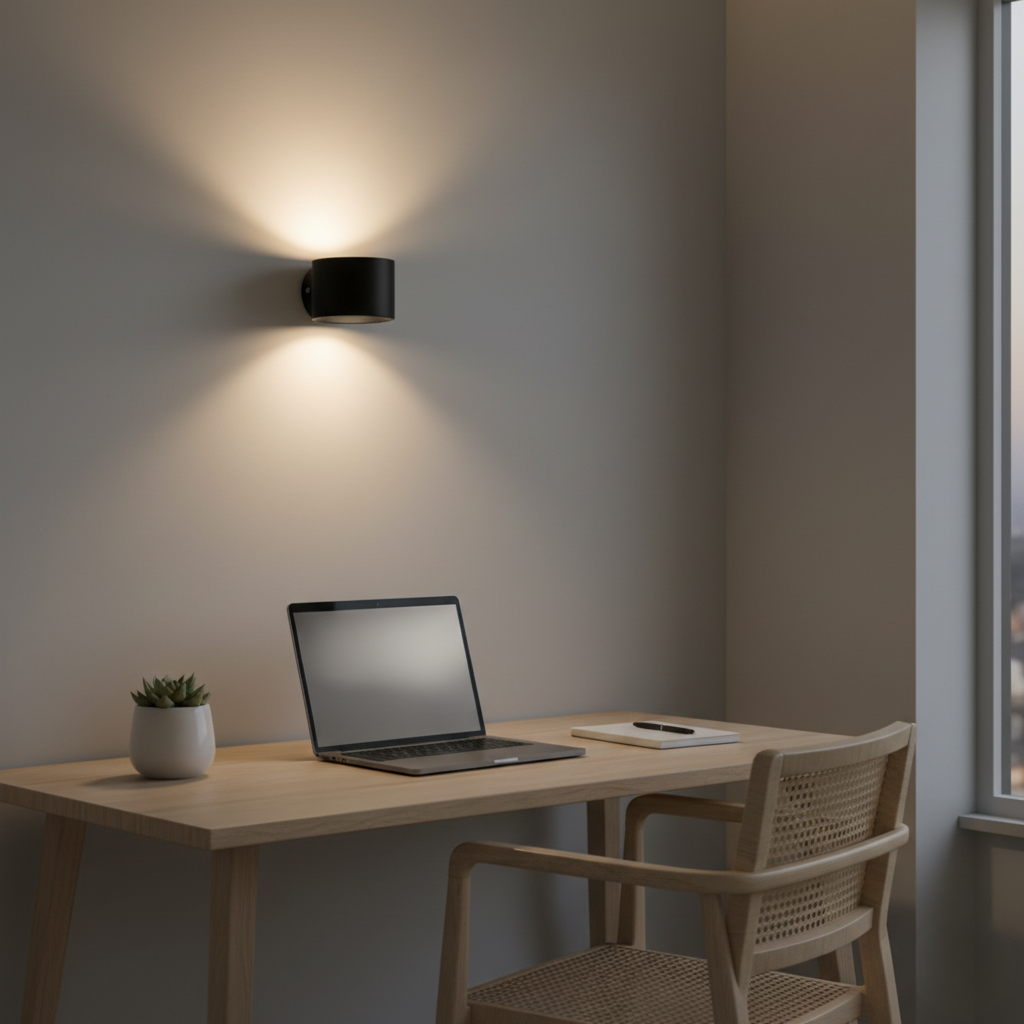 Pivot Easy-Stick – Applique murale LED sans fil à double direction 360°, alimentée par batterie, rechargeable par USB