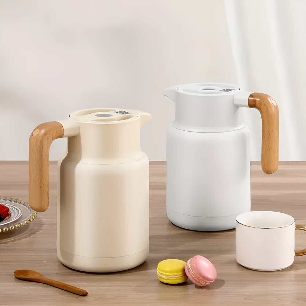 Carafe Thermique Classique avec Poignée en Bois