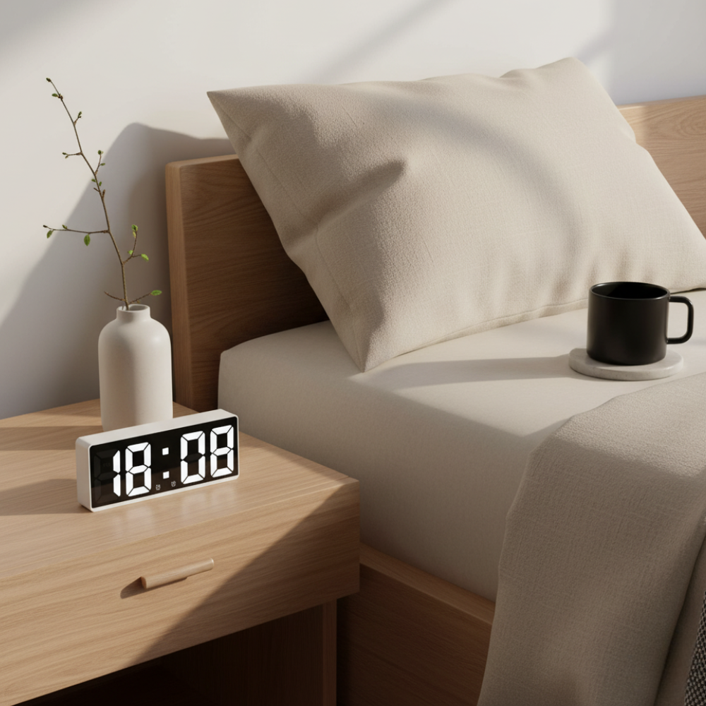 NovaClock - Réveil numérique avec affichage LED de l'heure et de la température pour la chambre