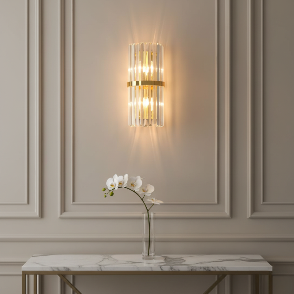 Applique Murale Élégante en Acier Inoxydable pour Salon ou Chambre
