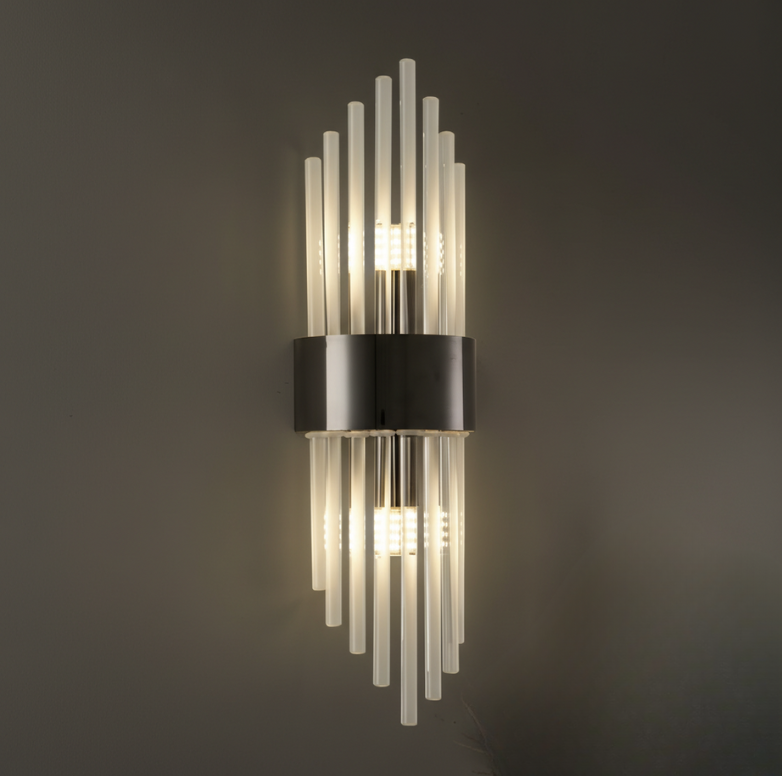 Applique Murale en Cristal Élégante - Lampes Murales LED Ajustables pour Espaces Modernes