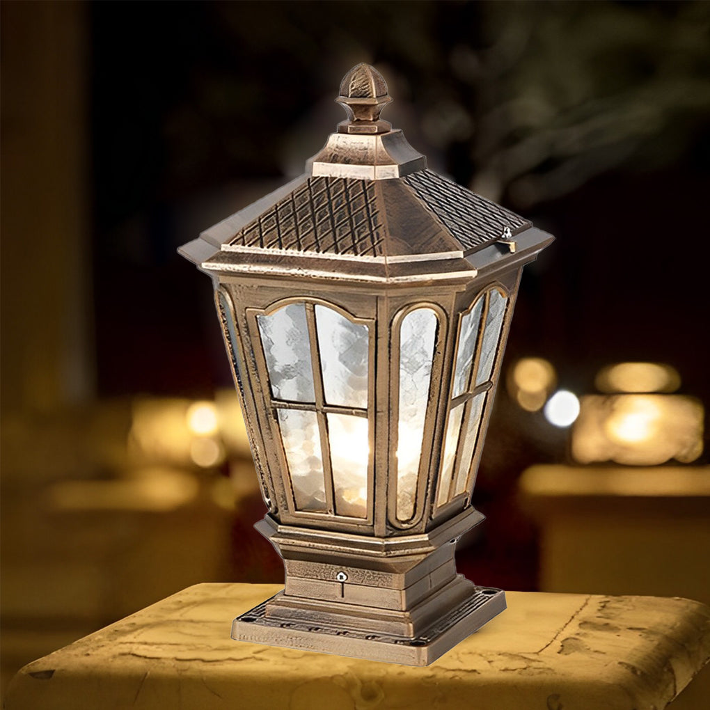Lampe de jardin solaire sur socle en aluminium
