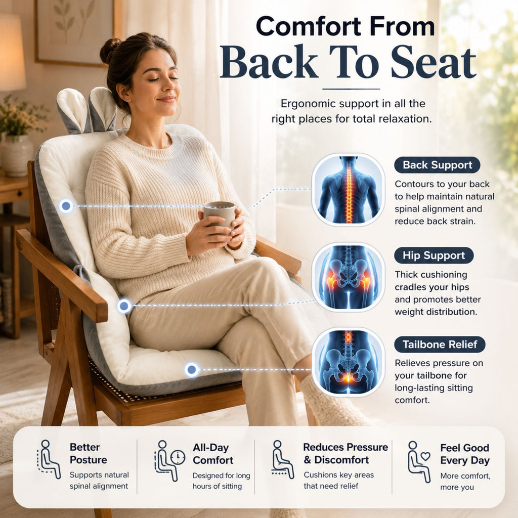 SEATRELIEF – Coussin Ergonomique pour Coccyx pour un Confort Optimal