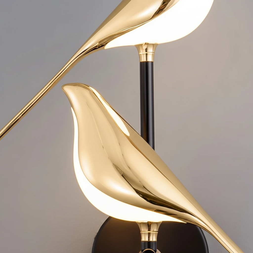 Applique Murale LED Design Oiseau Élégant - Lampe Murale Décorative pour Salon et Chambre