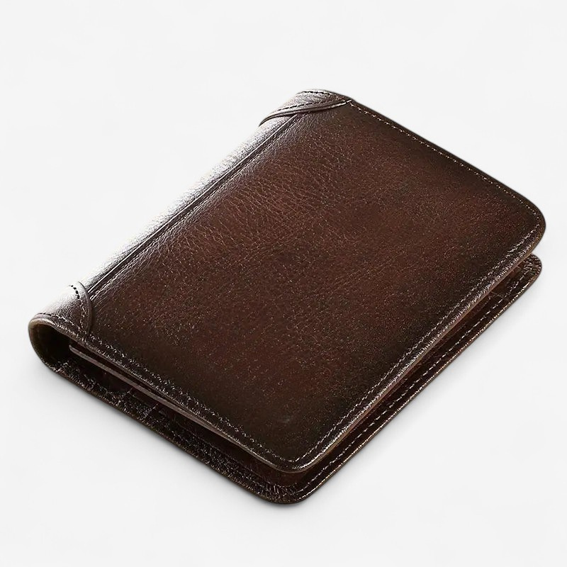 Portefeuille RFID slim bifold en cuir avec multi-poches