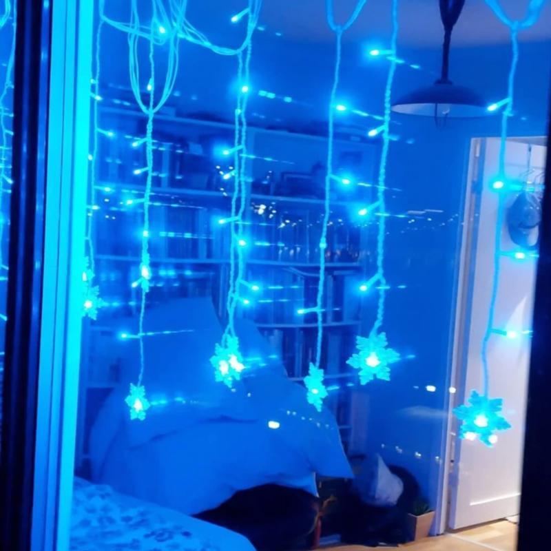 Skanto | Guirlande LED avec Flocons de Neige | Intérieur & Extérieur