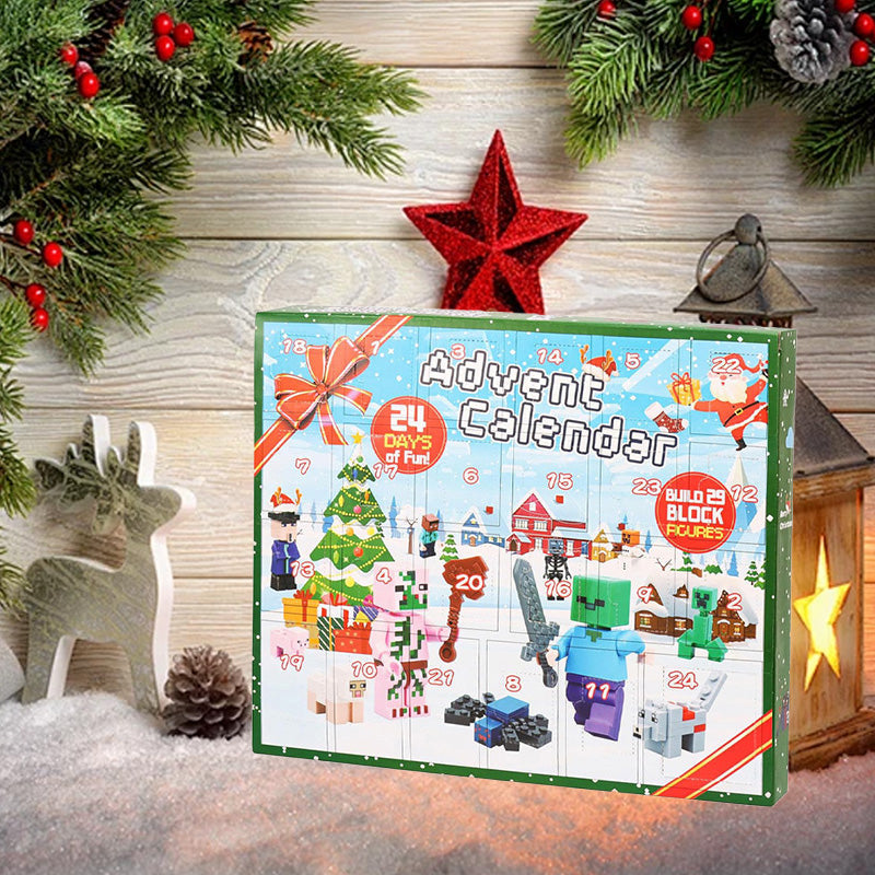 Calendrier de l'Avent de Noël 2024 comprenant 29 personnages