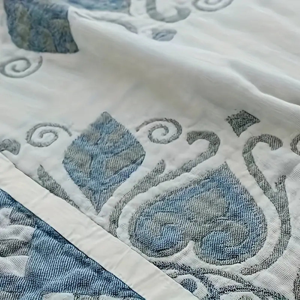 Couverture Confort en Coton Floral Lunara