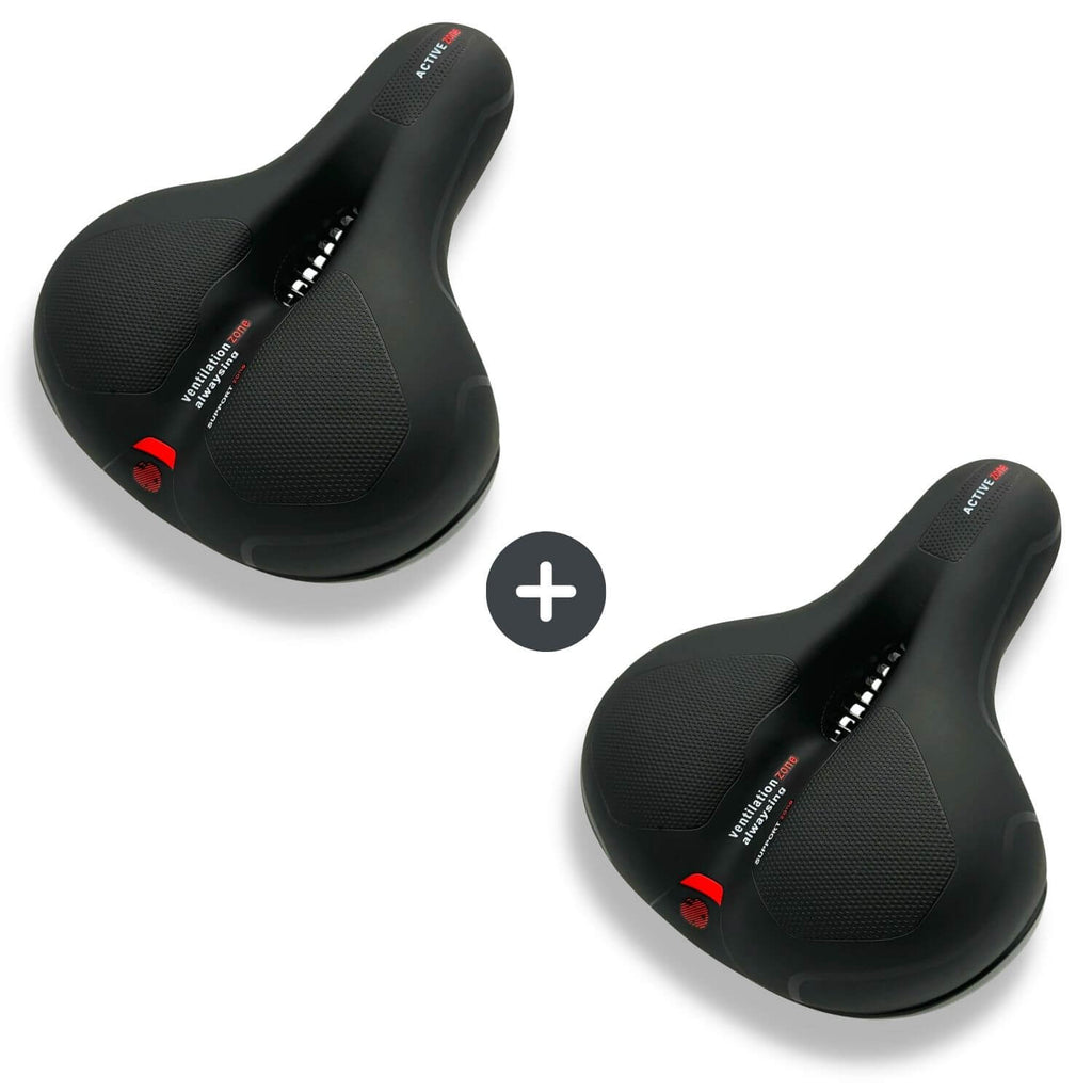 Sandsberg | Selle de vélo CloudComfort Pro | Mousse à mémoire soulageant la pression | Noir