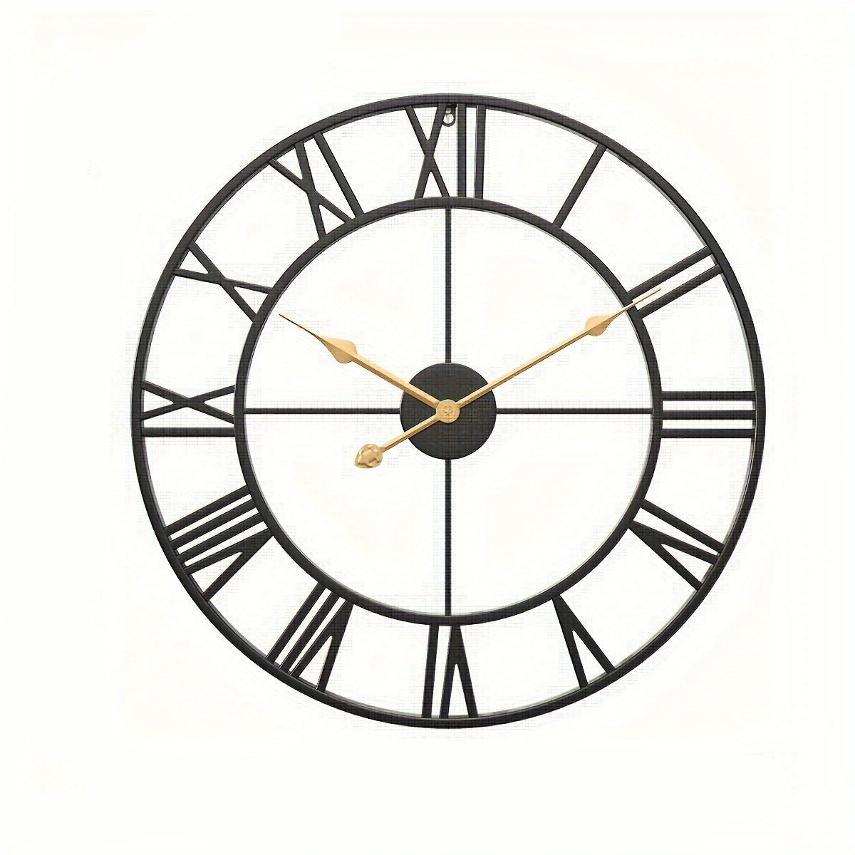SERENETIME - Horloge Murale Ronde Vintage Silencieuse avec Cadre Métallique pour Chambre