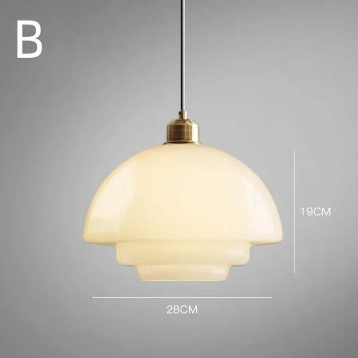 Suspension Moderne en Verre Blanc