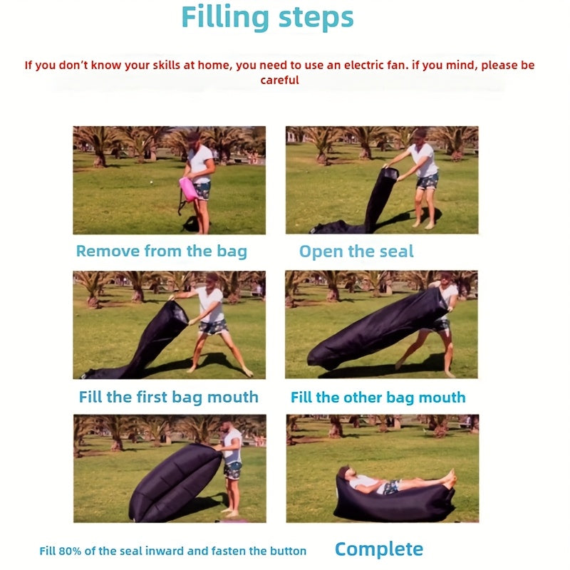 AirLounge™ | Banc gonflable pour un confort en plein air détendu