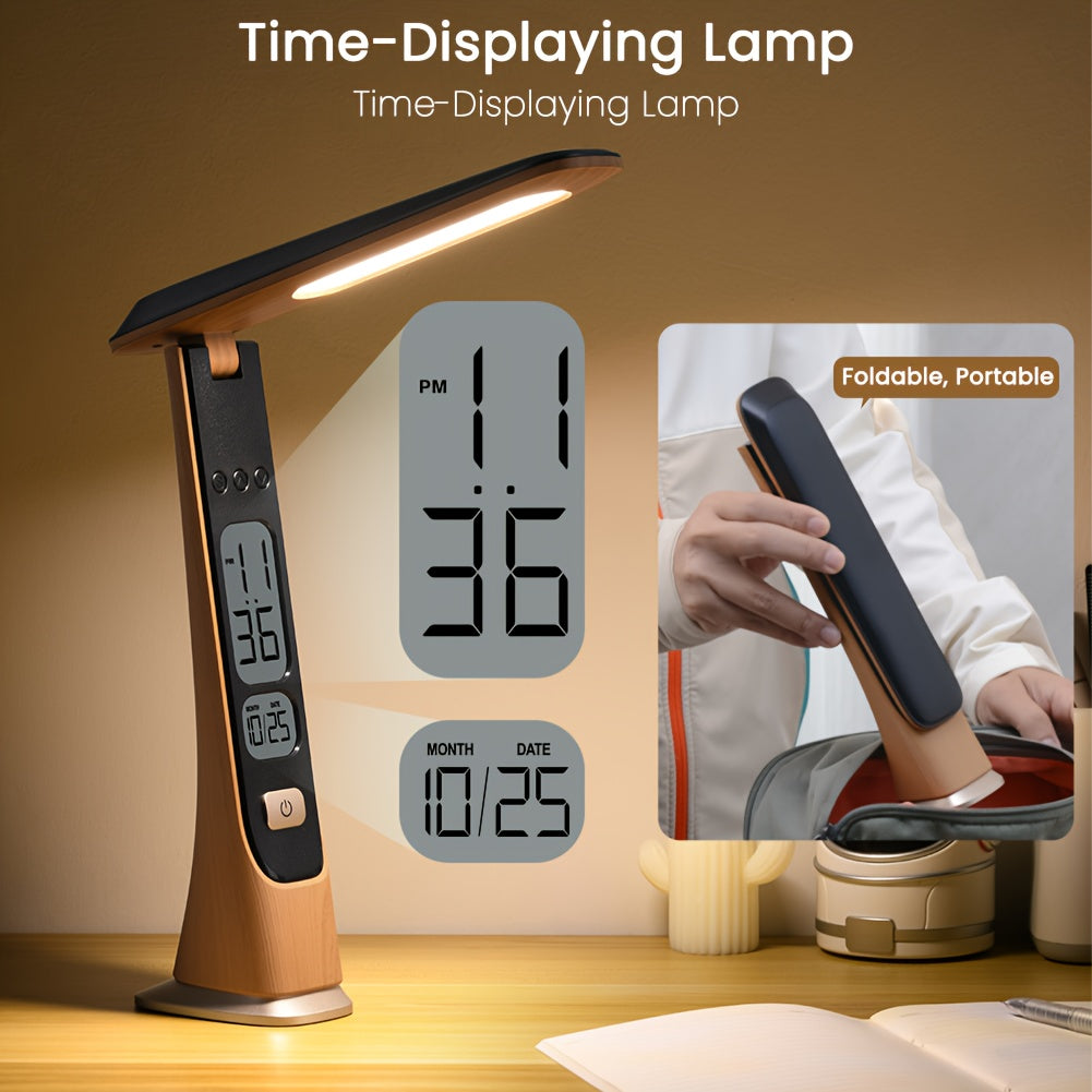 FLEXILUX – Lampe de Bureau LED Portable Pliable avec Affichage de l'Heure