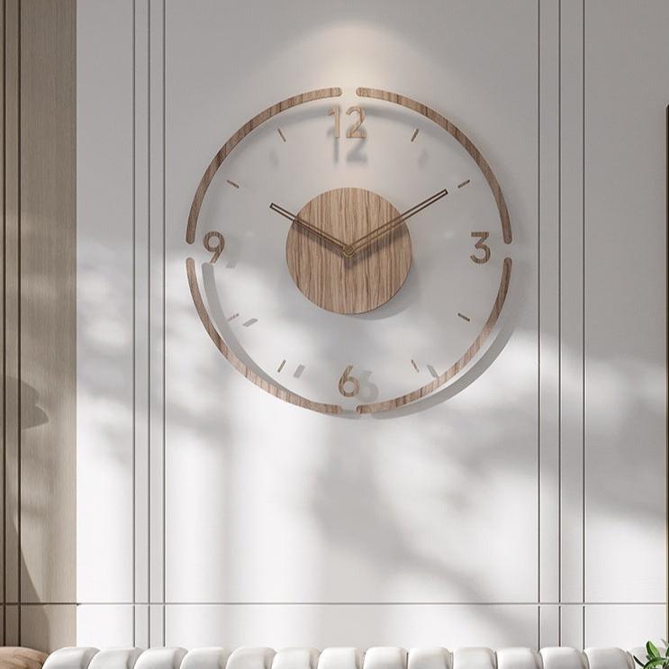 Nordic – Horloge murale silencieuse en bois massif, 35 cm