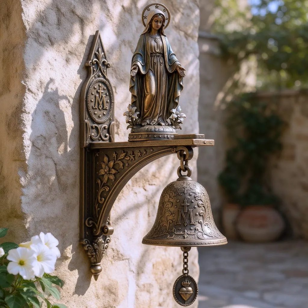 Horloge Murale en Bronze pour Prière et Autel Domestique