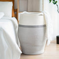 Grand Panier à Linge Tissé en Osier – Pratique et Élégant pour Toute Salle de Lavage