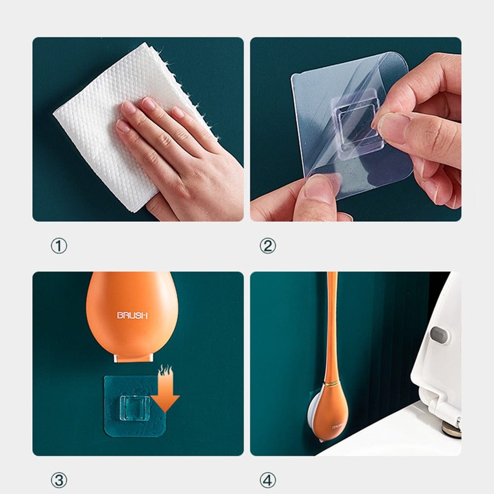 🔥Brosse de toilette en silicone flexible moderne