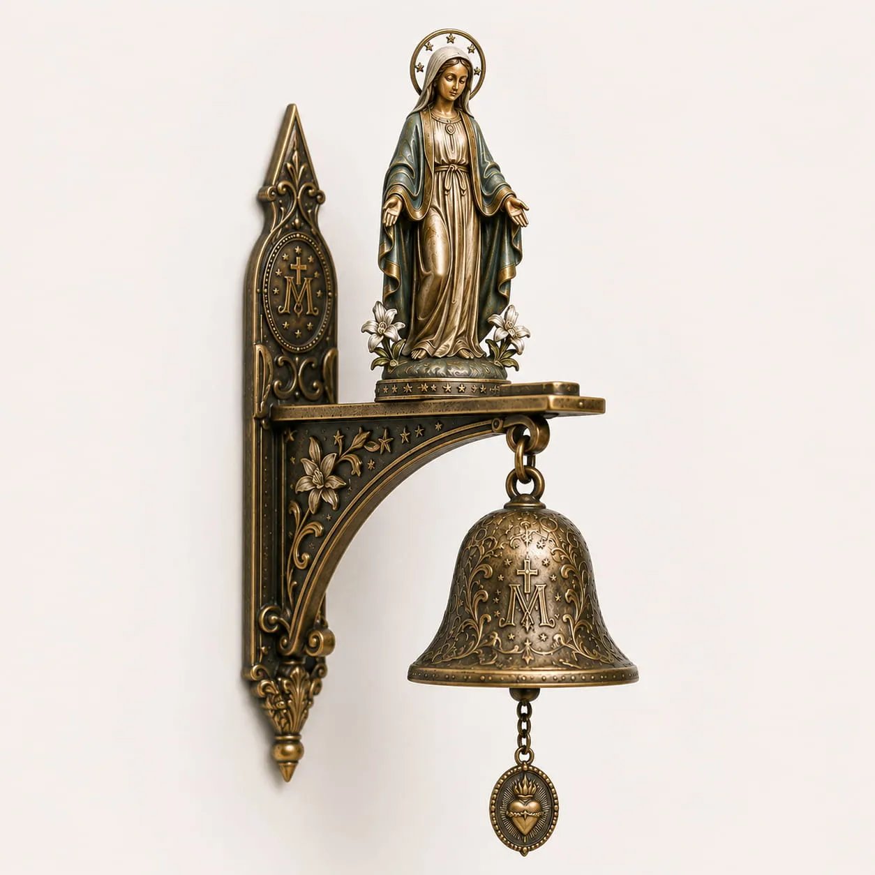Horloge Murale en Bronze pour Prière et Autel Domestique