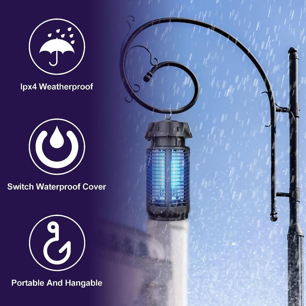 Insecticide électrique avec lumière UV de 20W et alimentation de 4200V, étanche IPX4 – Zeytra