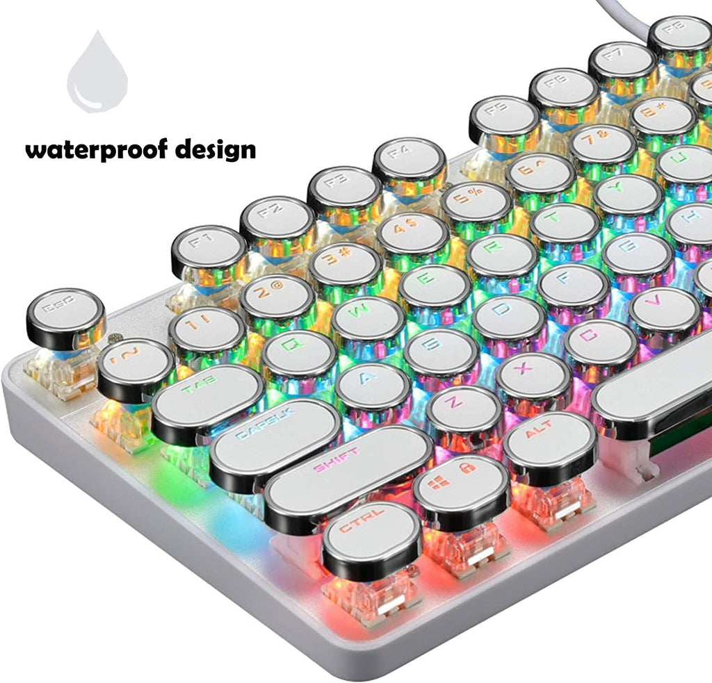 Clavier mécanique de jeu 87 touches avec rétroéclairage RGB et interrupteurs bleus