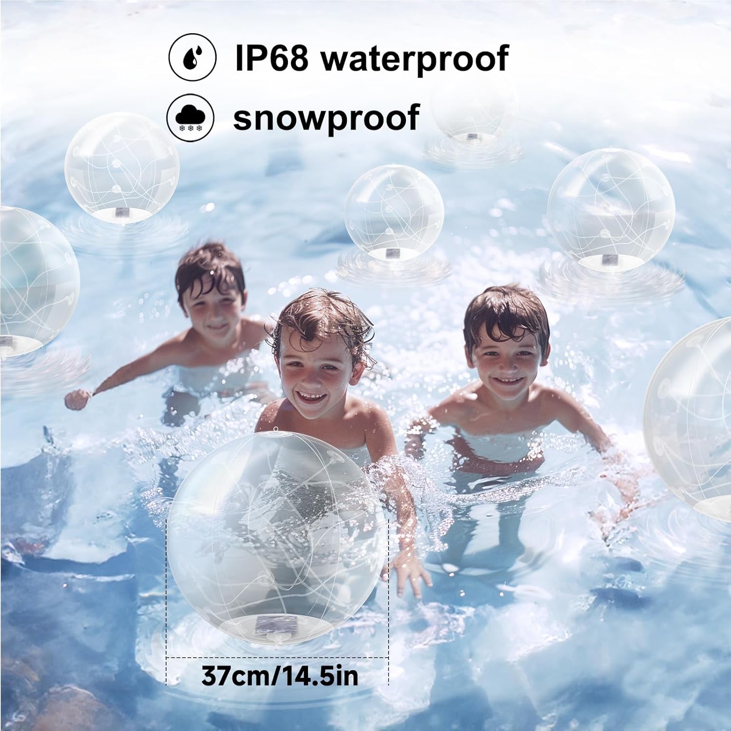 1+1 GRATUIT | PoolAura | Lampes flottantes solaires pour piscine – Étanches & Changeantes de couleur